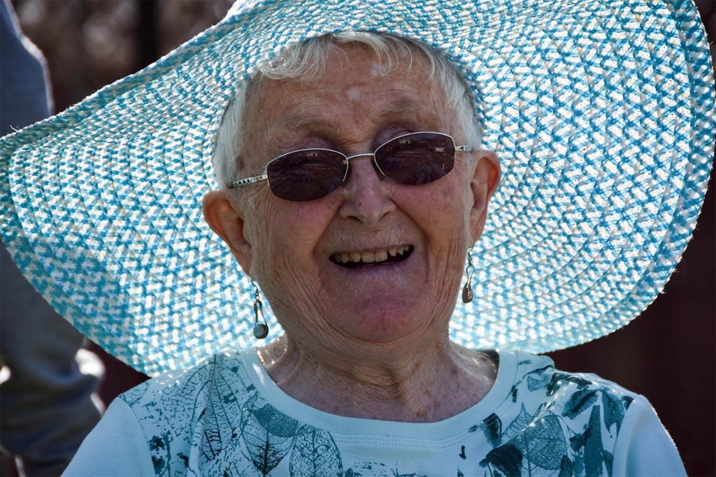 old lady smiling